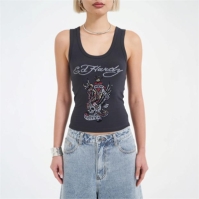 Ed Hardy Ed Nyc Dimnte Crop dama gri carbune