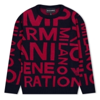 Emporio Armani Emporio tricot Jump copii albastru letters