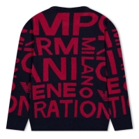 Emporio Armani Emporio tricot Jump copii albastru letters