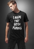 Tricou Famous negru Mister Tee