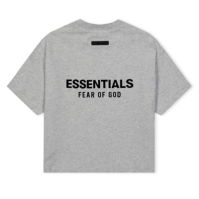 FEAR OF GOD ESSENTIALS FGE Logo Ess Tee copii deschis hethr gri