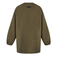 FEAR OF GOD ESSENTIALS Jersey Crewneck Tee Juniors oliv