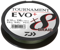 FIR TOURNAMENT 8XBRAID EVO+ VERDE 008MM 4,9KG 135M DAIWA