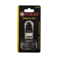 Fluiere Fox 40 Sonik Blast CMG cu string, negru and alb 9203-4008