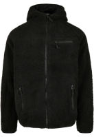 Geaca casual Teddyfleece negru Brandit