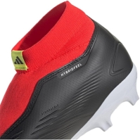 Ghete de fotbal adidas Predator 24 League Laceless Firm Ground negru alb rosu