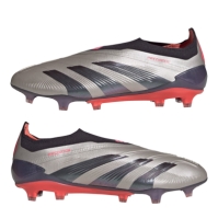 Ghete de fotbal adidas 24 Predator Elite Firm Ground argintiu negru