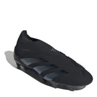 Ghete de fotbal adidas Predator 24 Elite Laceless Firm Ground negru gri