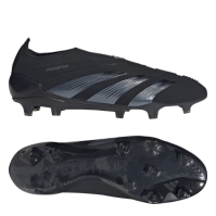 Ghete de fotbal adidas Predator 24 Elite Laceless Firm Ground negru gri