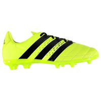 Ghete de fotbal adidas Ace 16.3 din piele FG pentru copii solar galben