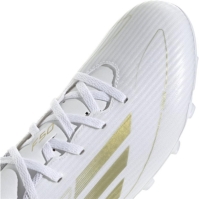 Ghete de fotbal adidas F50 Club Firm Ground alb auriu