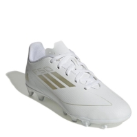 Ghete de fotbal adidas F50 Club Firm Ground pentru copii alb auriu