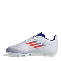 Ghete de fotbal adidas F50 Club Firm Ground pentru Copii alb rosu albastru