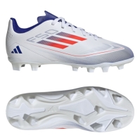 Ghete de fotbal adidas F50 Club Firm Ground pentru Copii alb rosu albastru