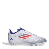 Ghete de fotbal adidas F50 Club Firm Ground pentru copii alb rosu albastru