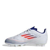 Ghete de fotbal adidas F50 Club Firm Ground pentru copii alb rosu albastru