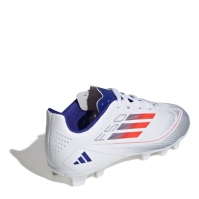 Ghete de fotbal adidas F50 Club Firm Ground pentru copii alb rosu albastru