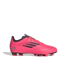 Ghete de fotbal adidas F50 Club Firm Ground pentru copii roz negru