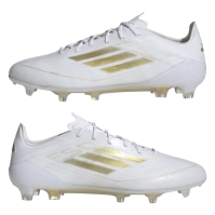 Ghete de fotbal adidas F50 Elite Firm Ground alb auriu