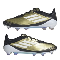 Ghete de fotbal adidas F50 Elite Firm Ground auriu negru