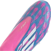 Ghete de fotbal adidas F50 Elite Laceless Firm Ground albastru roz