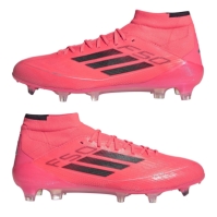 Ghete de fotbal adidas F50 Elite Mid-Cut Firm Ground pentru femei roz negru