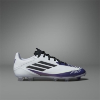 Ghete de fotbal adidas F50 League Firm Ground alb mov