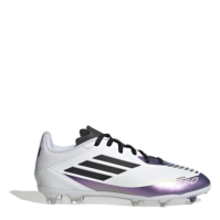 Ghete de fotbal adidas F50 League Firm Ground pentru Copii alb mov