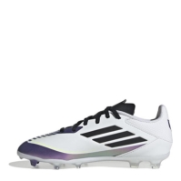 Ghete de fotbal adidas F50 League Firm Ground pentru copii alb mov