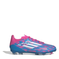 Ghete de fotbal adidas F50 League Firm Ground pentru copii albastru roz