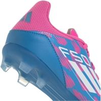 Ghete de fotbal adidas F50 League Firm Ground pentru copii albastru roz