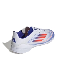 Ghete de fotbal adidas F50 League Indoor pentru copii alb rosu albastru