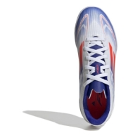 Ghete de fotbal adidas F50 League Indoor pentru copii alb rosu albastru