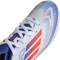 Ghete de fotbal adidas F50 League Indoor pentru copii alb rosu albastru