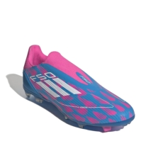 Ghete de fotbal adidas F50 League Laceless Firm Ground albastru roz