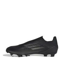 Ghete de fotbal adidas F50 League Laceless Firm Ground negru argintiu