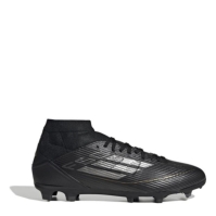 Ghete de fotbal adidas F50 League Mid-Cut Firm Ground negru argintiu