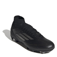 Ghete de fotbal adidas F50 League Mid-Cut Firm Ground negru argintiu