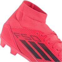 Ghete de fotbal adidas F50 League Mid-Cut Firm Ground roz negru