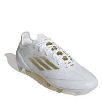 Ghete de fotbal adidas F50 Pro Firm Ground alb auriu