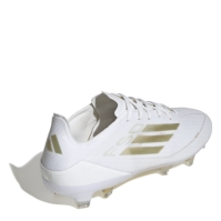 Ghete de fotbal adidas F50 Pro Firm Ground alb auriu