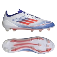 Ghete de fotbal adidas F50 Pro Firm Ground alb rosu albastru