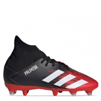 Ghete de fotbal adidas Predator 20.3 SG pentru copii negru alb rosu