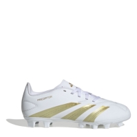 Ghete de fotbal adidas Predator 24 Club Flexible Ground pentru copii alb auriu