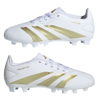 Ghete de fotbal adidas Predator 24 Club Flexible Ground pentru copii alb auriu