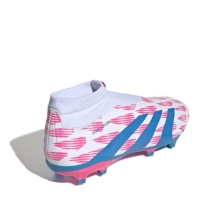 Ghete de fotbal adidas Predator 24 League Laceless Firm Ground alb roz