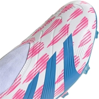 Ghete de fotbal adidas Predator 24 League Laceless Firm Ground alb roz