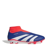 Ghete de fotbal adidas Predator 24 League Laceless Firm Ground albastru alb rosu