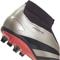 Ghete de fotbal adidas Predator 24 League Laceless Firm Ground argintiu negru