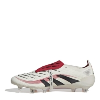 Ghete de fotbal adidas Predator Elite Fold Over Tongue Firm Ground alb negru rosu